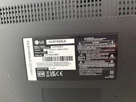 LG 43” 4K UHD LED-TV