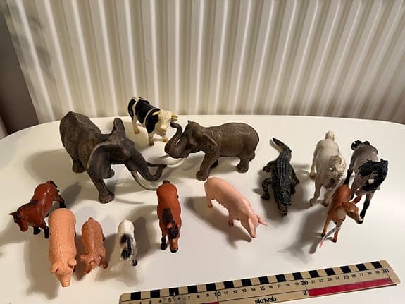 Schleich & Bullyland Djurfigurer Lot – Elefanter Hästar Krokodil