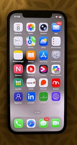 Apple iPhone 12 mobil 128 GB svart
