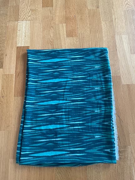 Mönstrat transparent tyg/textil blå/grönt