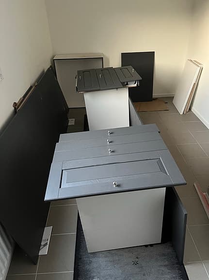 Marbodal Köksluckor/lådfronter och några stommar, grå ek