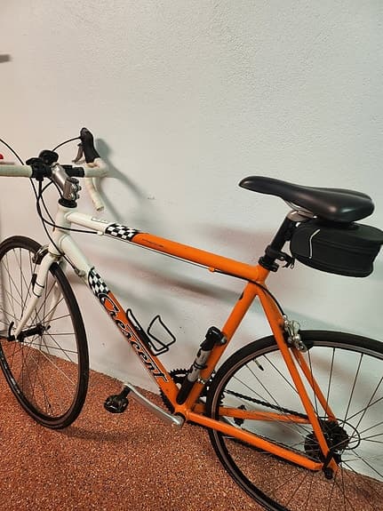 Crescent landsvägscykel 58 cm 28" unisex orange/vit