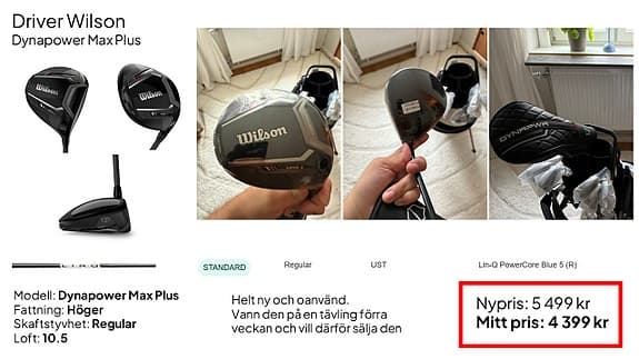 Helt nytt Wilson (oanvänt) 2026-årsmodell golfklubbor och golfbag set.