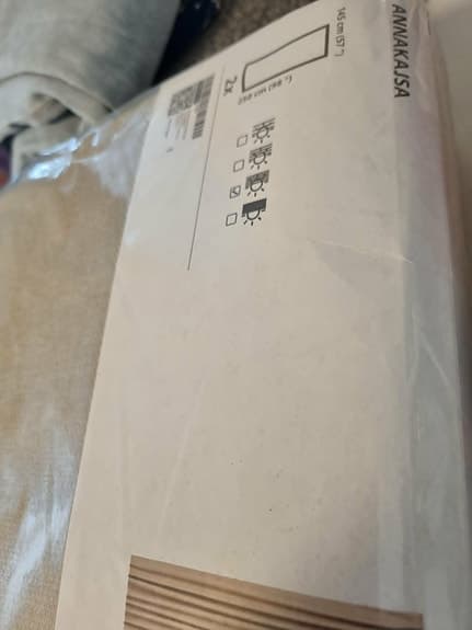 IKEA ANNAKAJSA mörkläggningsgardiner 140x250 cm beige