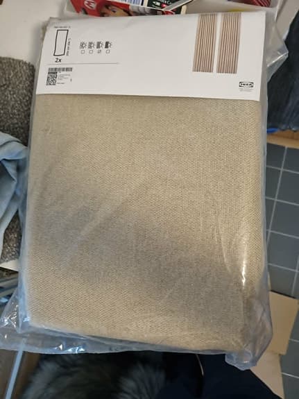IKEA ANNAKAJSA mörkläggningsgardiner 140x250 cm beige