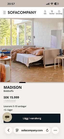 SofaCompany Madison, bäddsoffa.