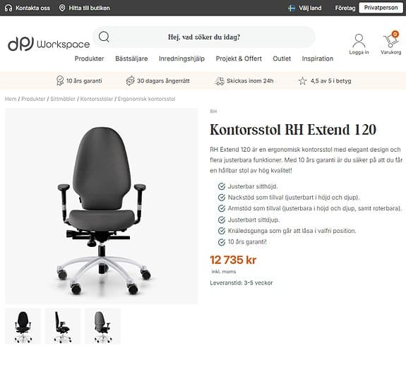 Rh Ergonomisk Kontorsstol