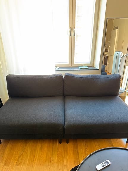 Bolia soffa 180 i svart ull