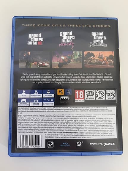 Grand Theft Auto The Trilogy The Definitive Edition PS4 spel