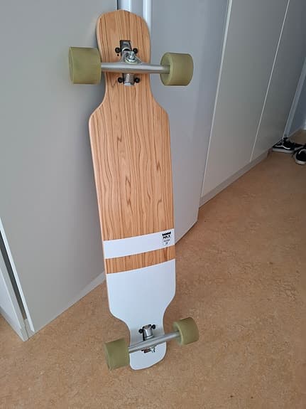 Longboard NKX vit/träfärgad