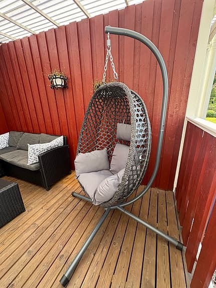 Hängstol/Hängande äggstol - från VidaXL. Antracit och svart