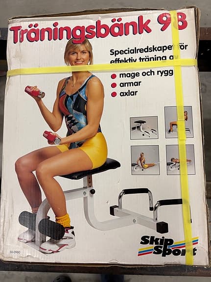 Skip träningsbänk för mage, rygg och armar