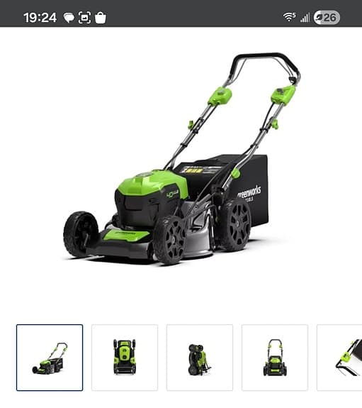 Greenworks 40 V gräsklippare med framåtdriv