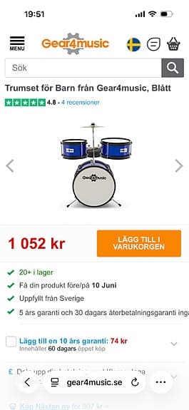 Trumset för barn