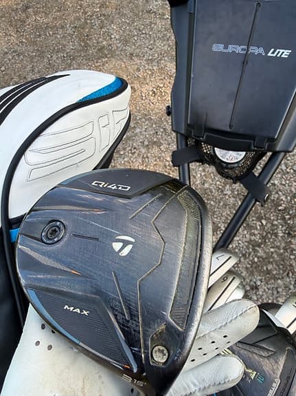 Golfset med vagn och bag