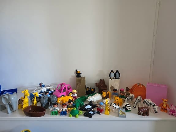 LEGO DUPLO djur, bilar och klossar stort paket