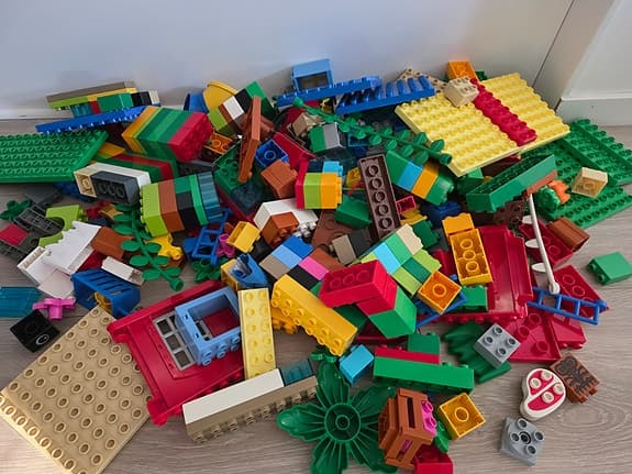 LEGO DUPLO djur, bilar och klossar stort paket