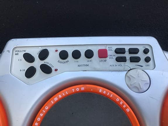 Elektroniskt trumset leksak grå/orange