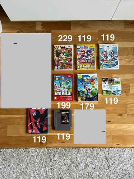 Diverse spel till Nintendo Wii, NES och PS4
