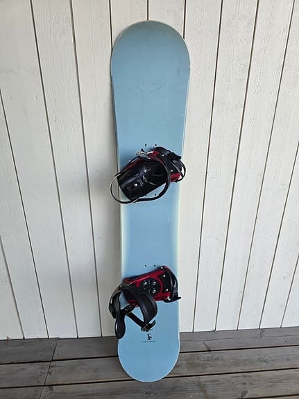 150cm Herr/Ungdom SIMS klassisk Snowboard med fodral - Ljusblå snygg