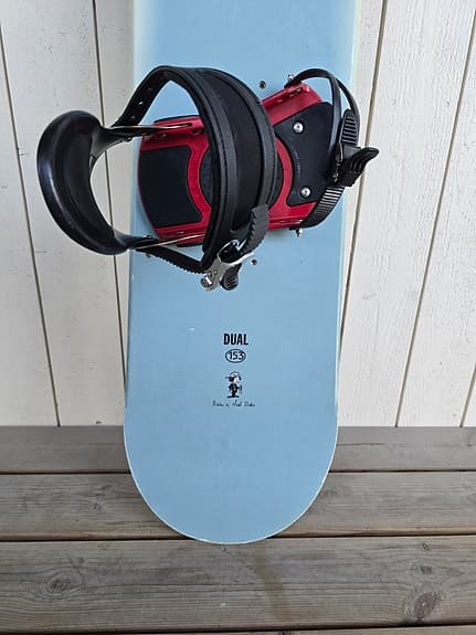 150cm Herr/Ungdom SIMS klassisk Snowboard med fodral - Ljusblå snygg