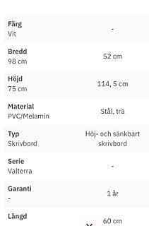 Vitt hörnskrivbord med hyllor