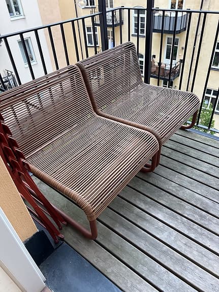 Cane-line Al Dente loungestolar roströda