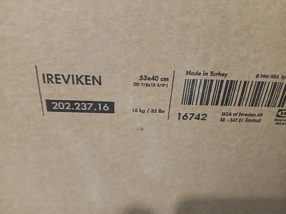 IKEA Ireviken handfat 53x40 cm vitt
