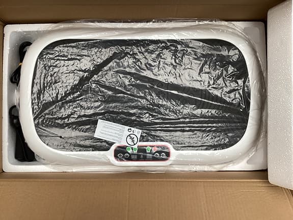 Vibrationsplatta träningsmaskin 73x40 cm vit/svart