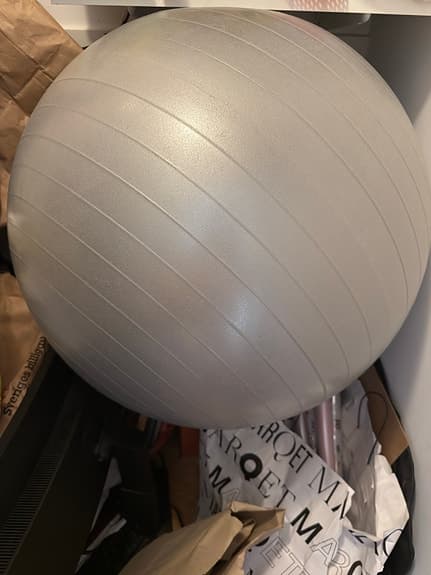 Träningsboll pilatesboll grå