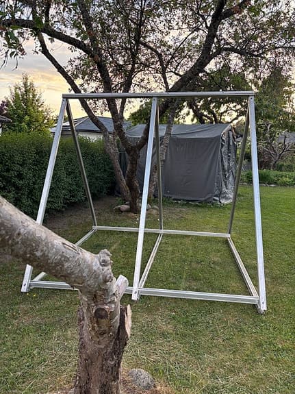 Aluminiumställning / ram för växthus eller tält