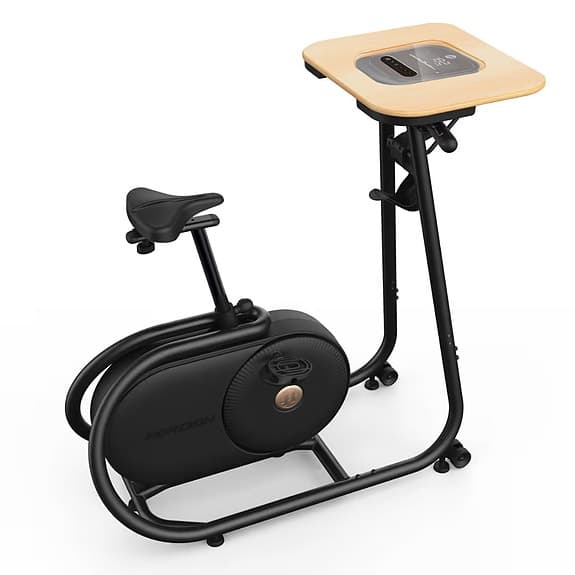 Svart motionscykel med display från Horizon