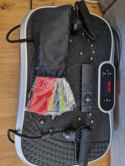 WeightWorld vibrationsplatta med träningsband