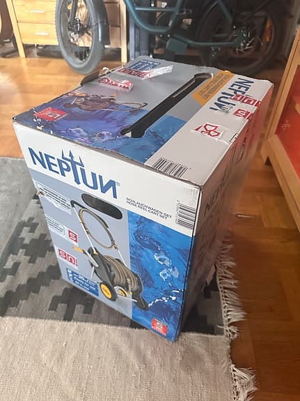 Trädgårdslang med vagn Neptun slangvagn med trädgårdsslang och sprutpistol