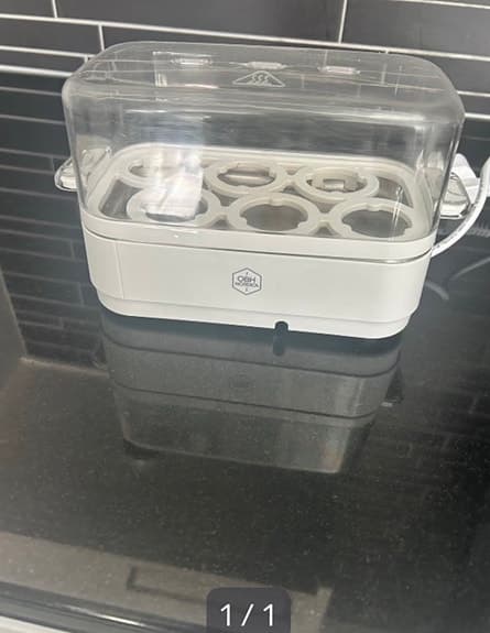 Russell Hobbs riskokare med glaslock vit och äggkokare