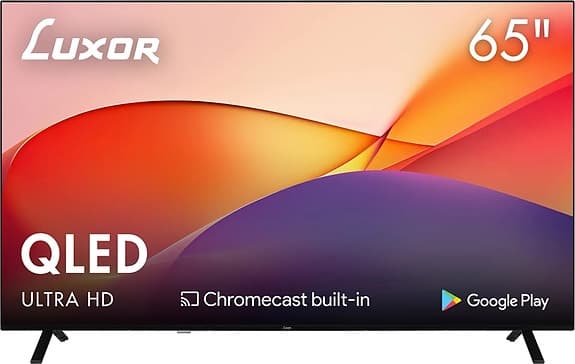 65" 4K QLED-TV med färgstark bild och Android TV |