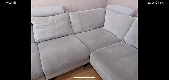 IKEA hörnsoffa med schäslong ljusgrå
