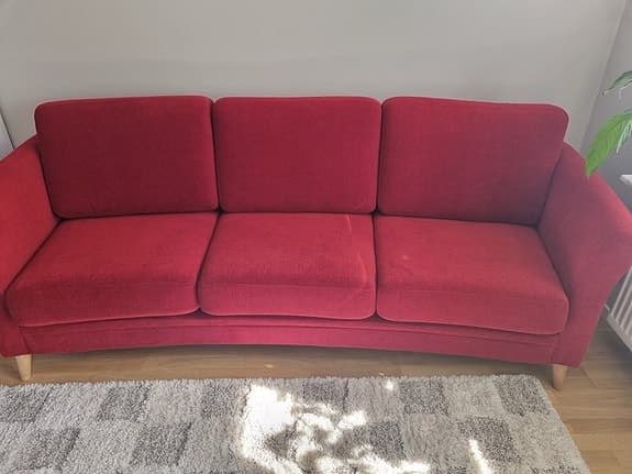 Eden soffa 3-sits svängd röd NY!