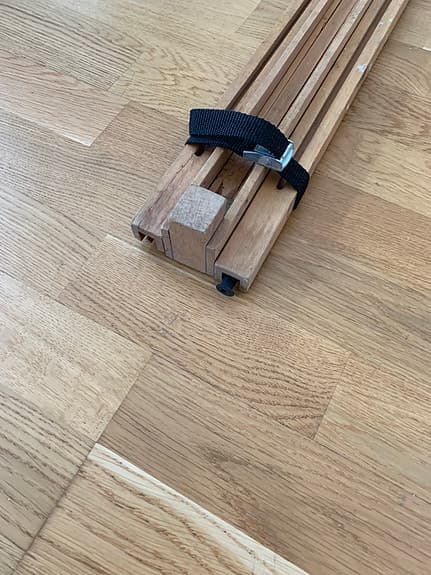 Målarstaffli i trä med två målardukar 170x70 och 70x53 cm