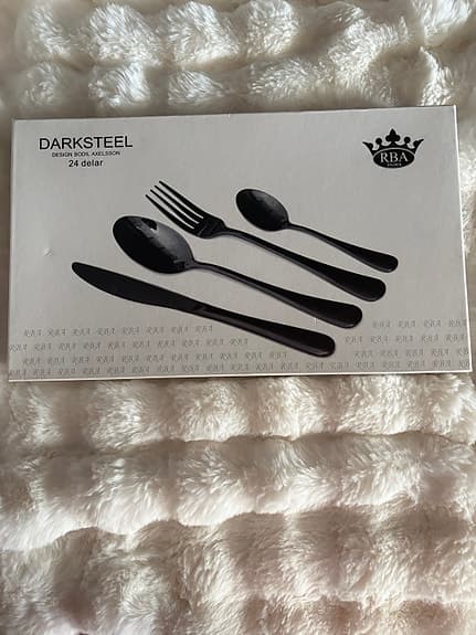 RBA Darksteel bestickset 24 delar svart