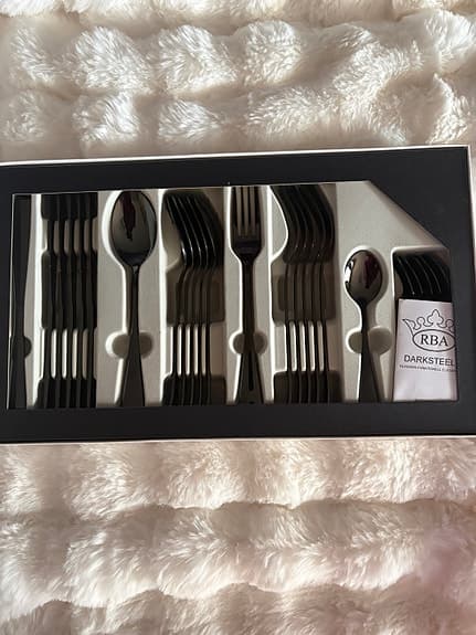RBA Darksteel bestickset 24 delar svart