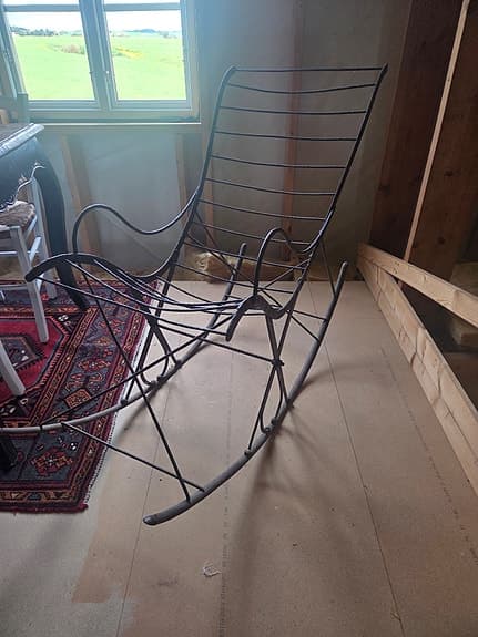 Gungstol i metall - vintage