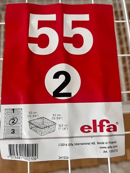 NY Elfa förvaringssystem (55”)