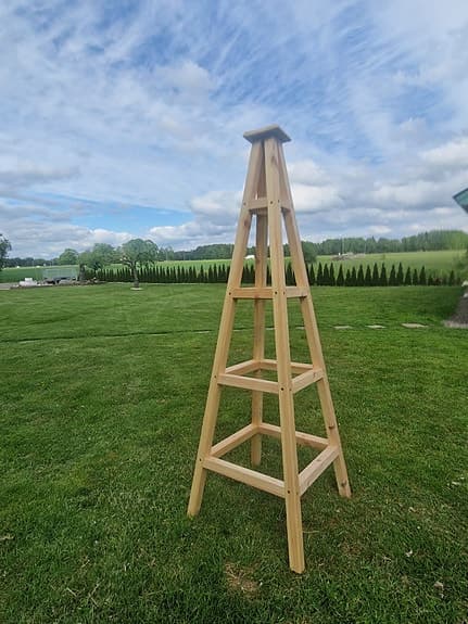 Trä spaljé obelisk för trädgård