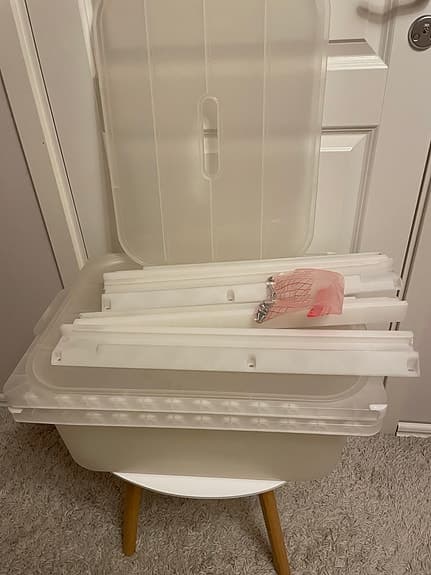 2 st IKEA PAX plastlådor med lock