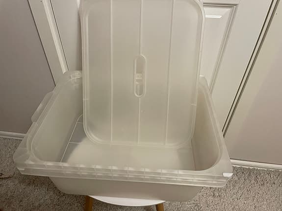 2 st IKEA PAX plastlådor med lock