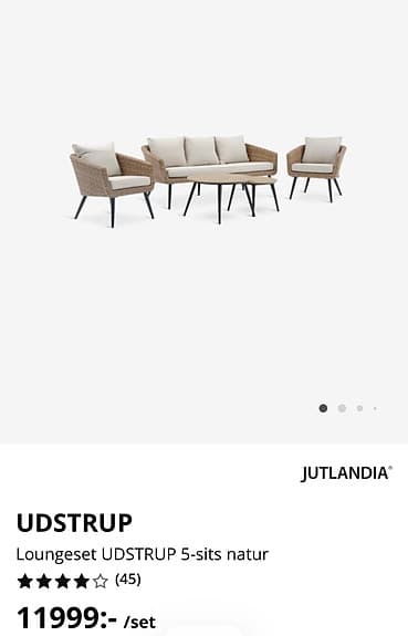 Jutlandia Udstrup loungeset soffgrupp