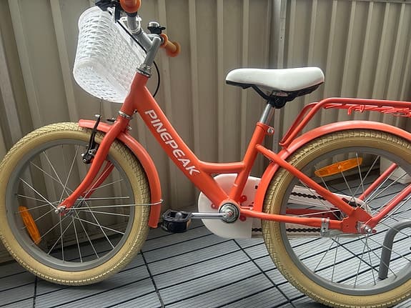 Barn Cykel med hjälm & hjulstöd