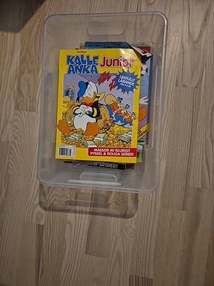 Olika serietidningar mest kalle anka