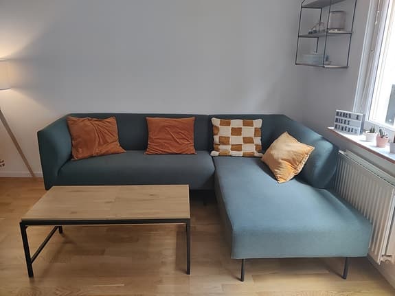 JYSK Schäslong soffa Kare höger mörkgrön